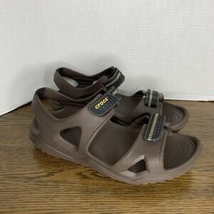 Crocs Swiftwater River Adjustable Strap Brown Comfort Hike Sandals Mens Size 12